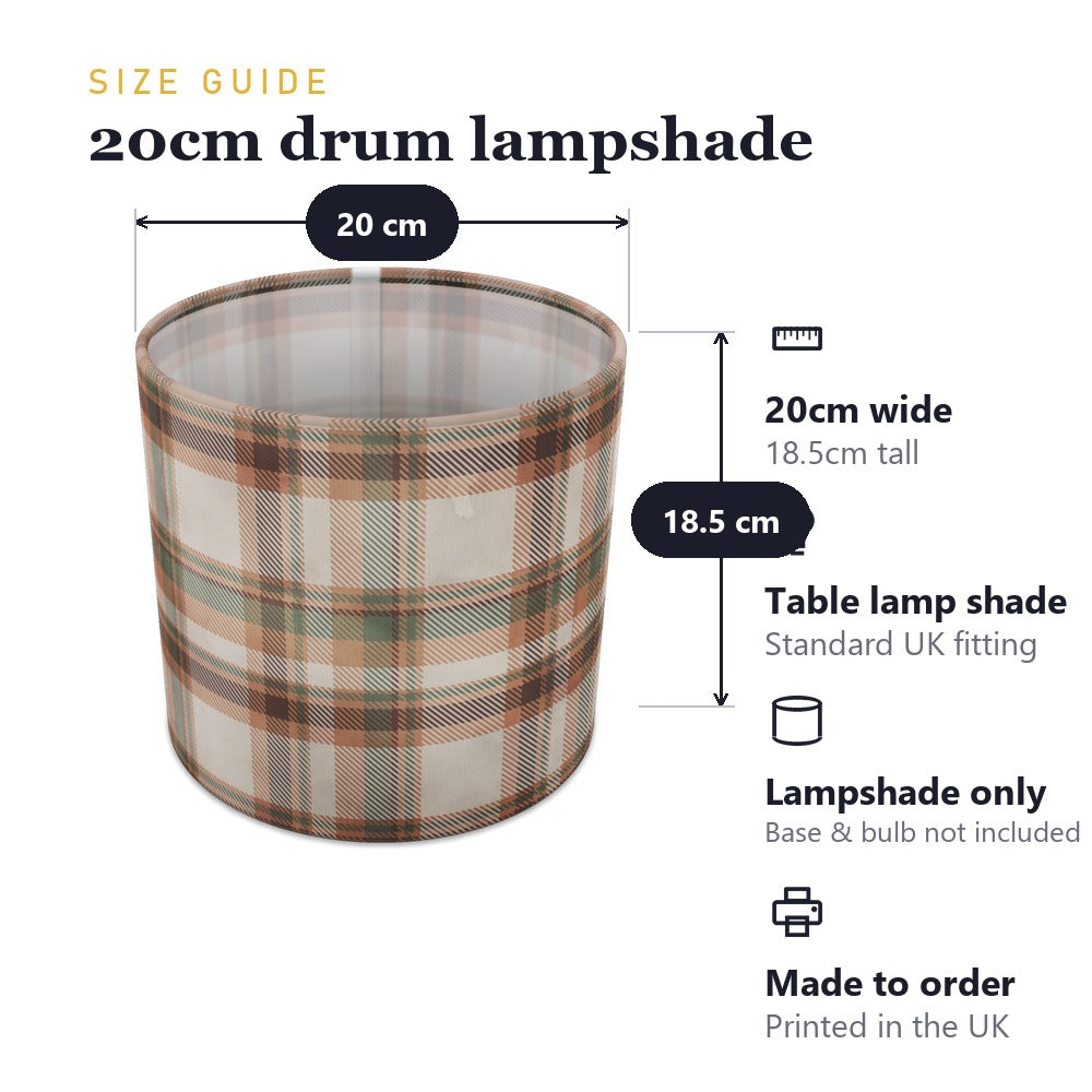 Green Brown Plaid Pattern lampshade