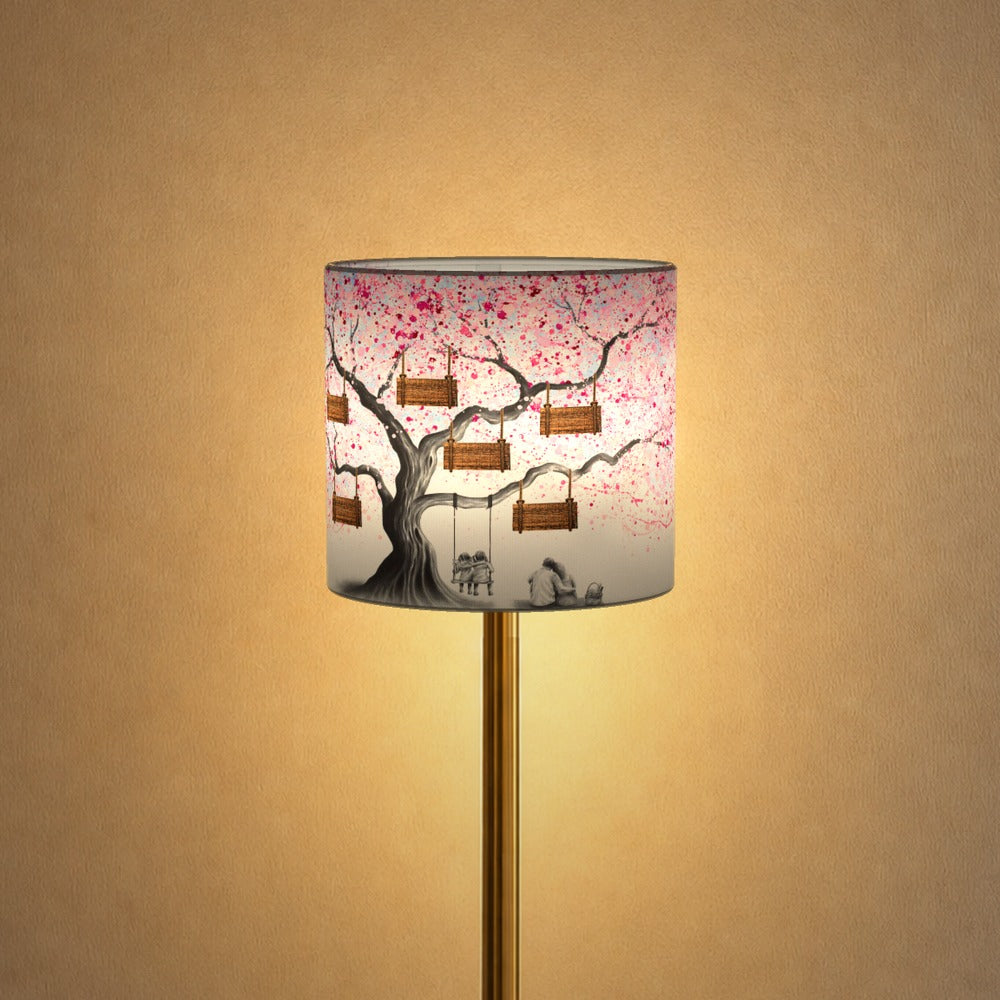 Pink Watercolor Stripe lampshade