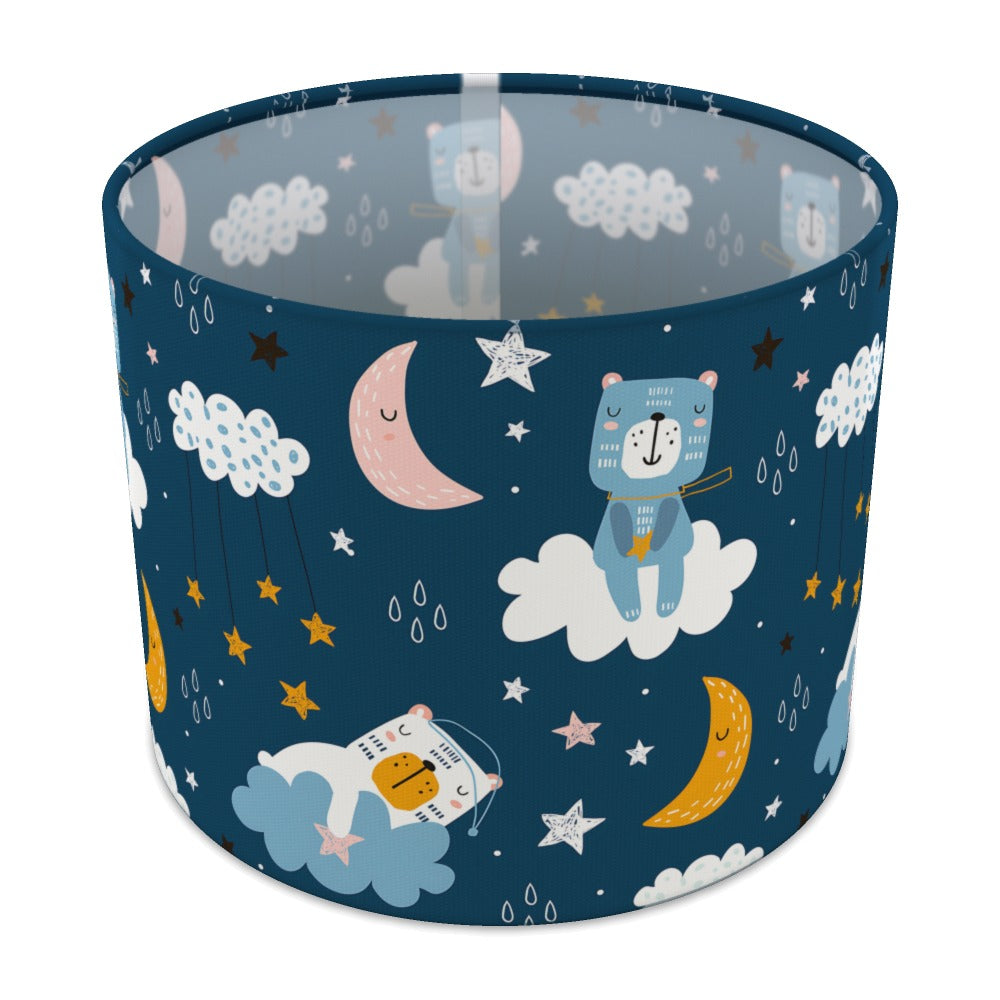 Blue Starry Night Teddy Bear lampshade - 25cm Table