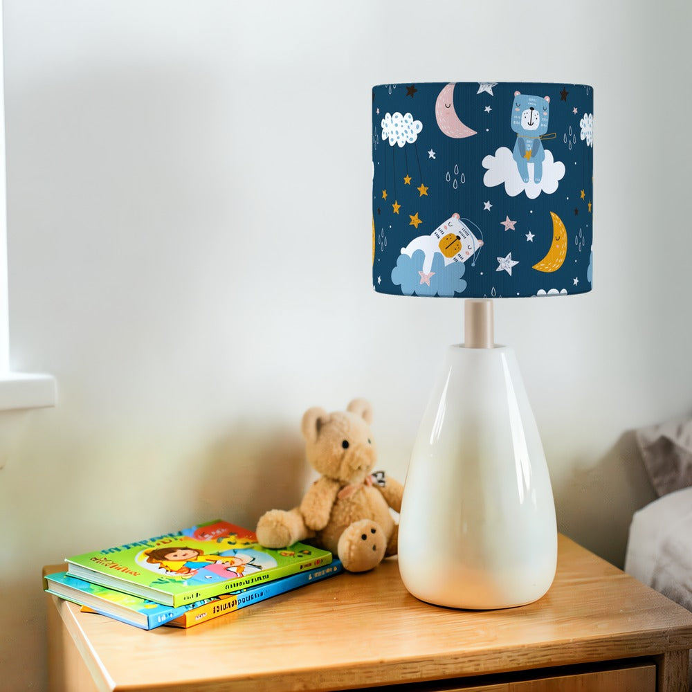 Blue Starry Night Teddy Bear lampshade