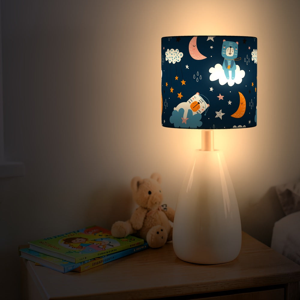 Blue Starry Night Teddy Bear lampshade