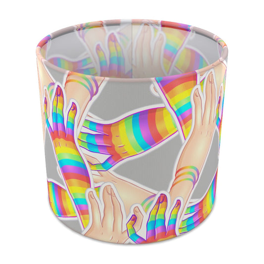 Rainbow Hands Design lampshade - 20cm Table
