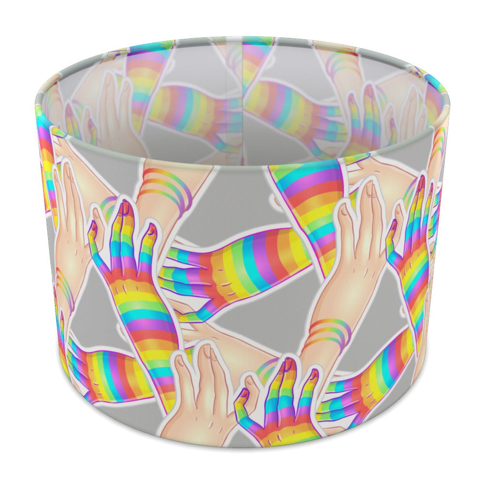 Rainbow Hands Design lampshade - 30cm Table