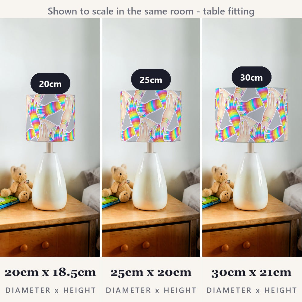 Rainbow Hands Design lampshade