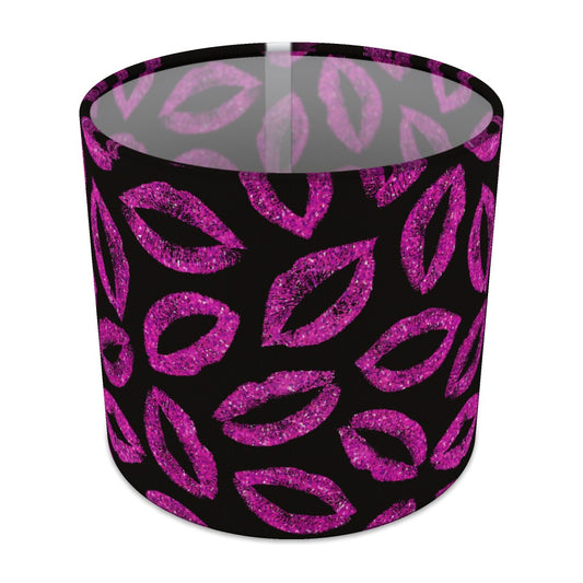 Purple Glitter Lips Pattern lampshade - 20cm Table
