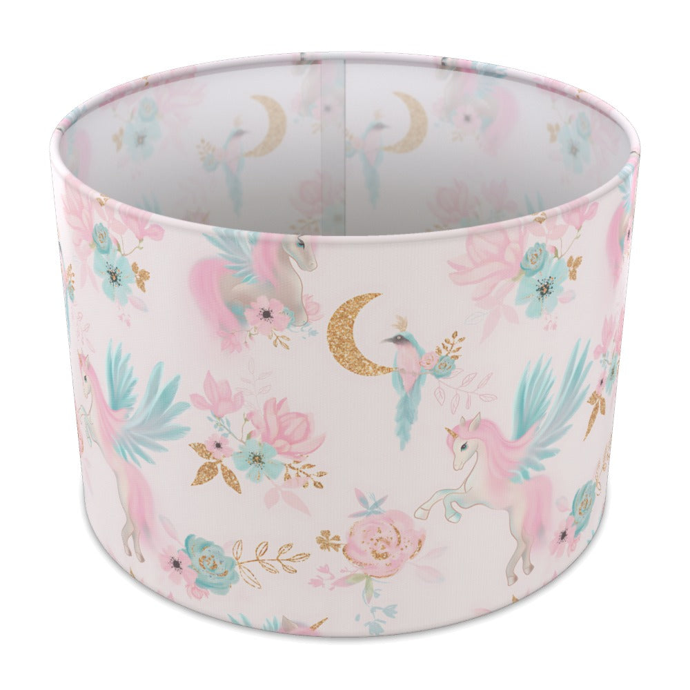 Enchanting Unicorn Pink Floral lampshade - 30cm Table