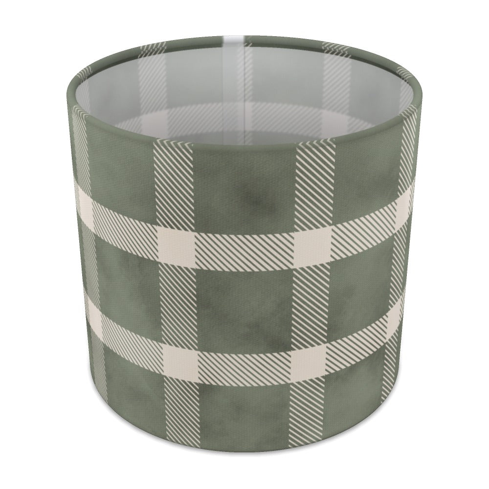 Green Plaid Pattern lampshade - 20cm Table