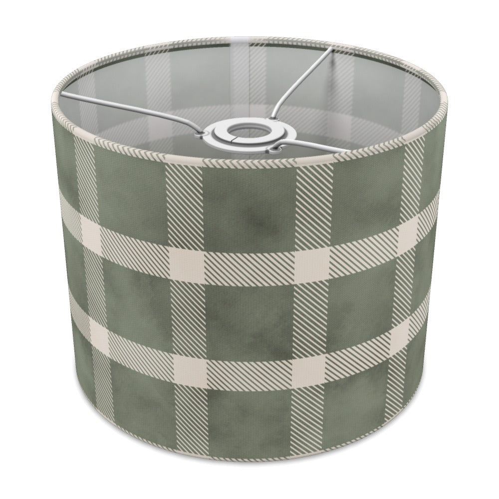 Green Plaid Pattern lampshade - 25cm Ceiling