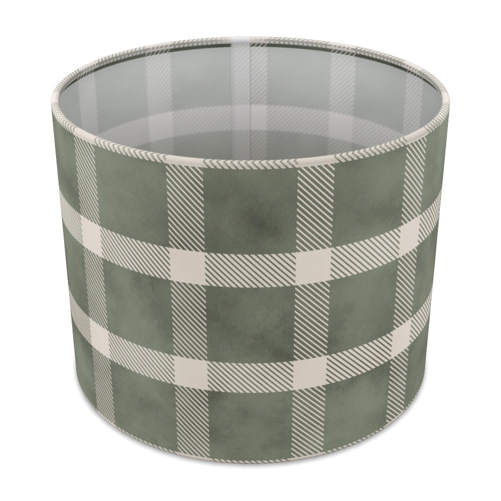 Green Plaid Pattern lampshade - 25cm Table