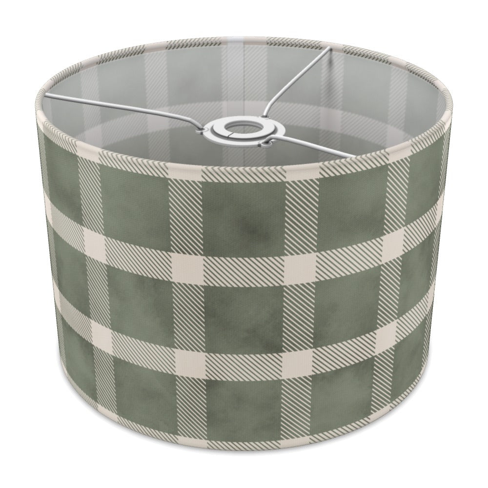 Green Plaid Pattern lampshade - 30cm Ceiling