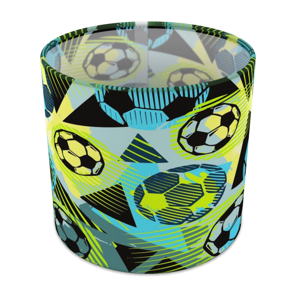 Blue and Yellow Soccer Ball Pattern lampshade - 20cm Table