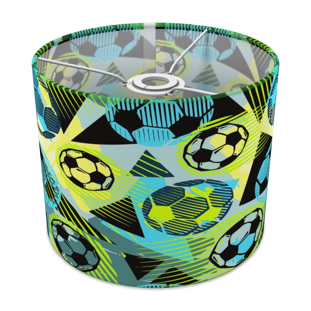 Blue and Yellow Soccer Ball Pattern lampshade - 25cm Ceiling