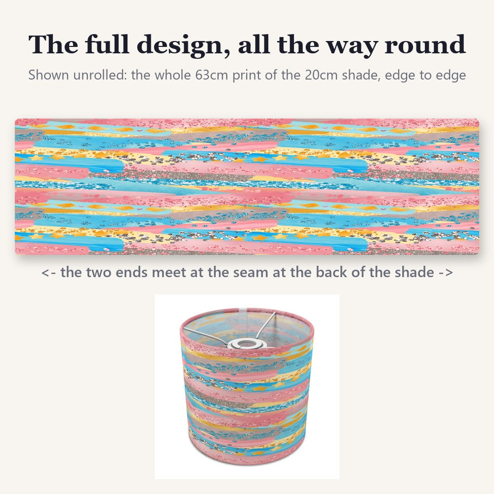 Vibrant Multicolor Striped Pattern lampshade