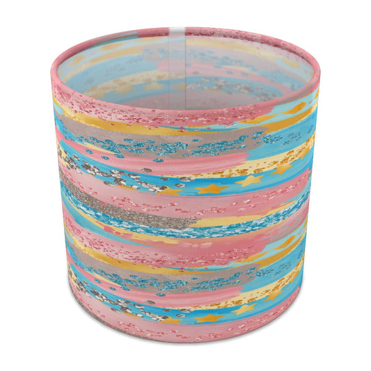 Vibrant Multicolor Striped Pattern lampshade - 20cm Table