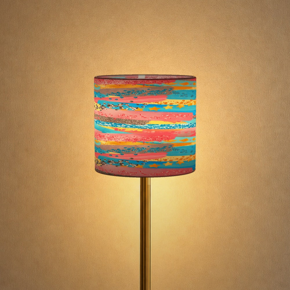 Vibrant Multicolor Striped Pattern lampshade