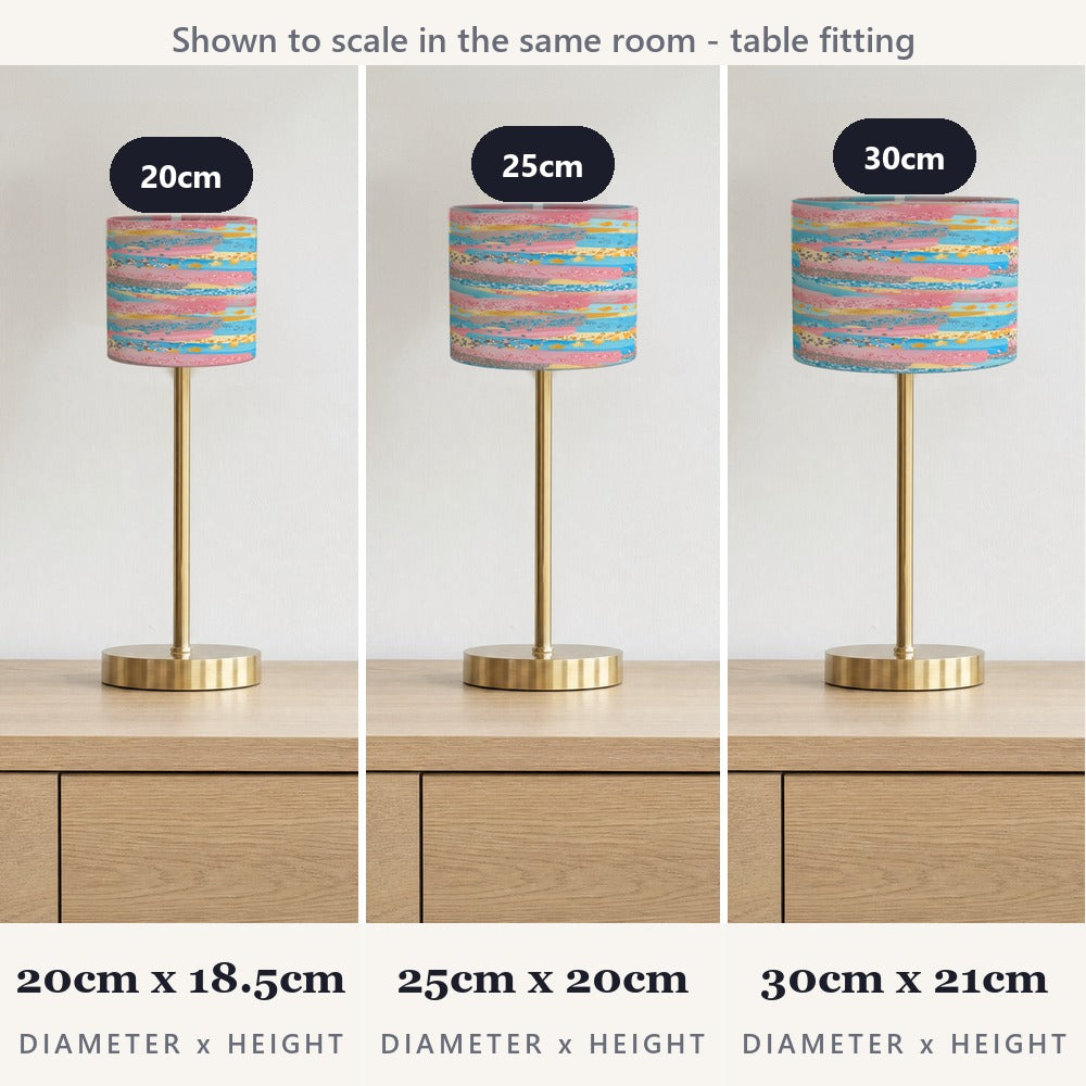 Vibrant Multicolor Striped Pattern lampshade