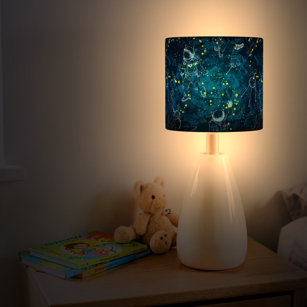 Blue Astronaut Space Theme lampshade