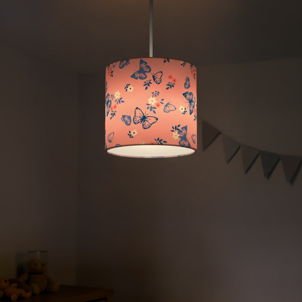 Pink Butterfly Floral lampshade