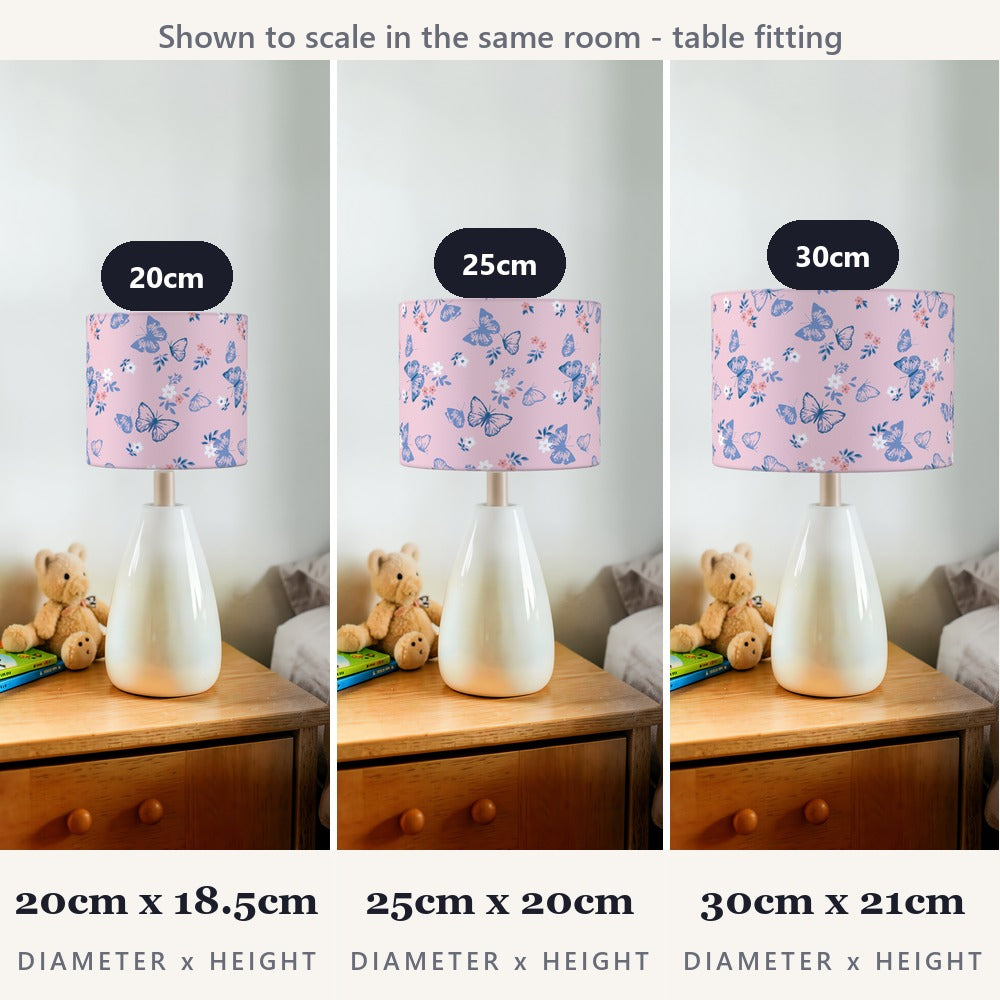 Pink Butterfly Floral lampshade