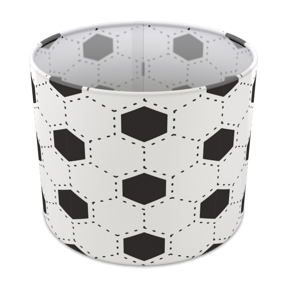 Black and White Football Pattern lampshade - 25cm Table