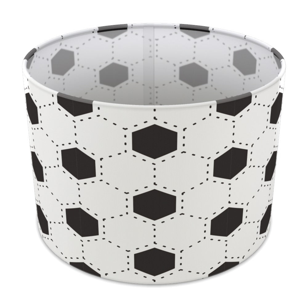 Black and White Football Pattern lampshade - 30cm Table