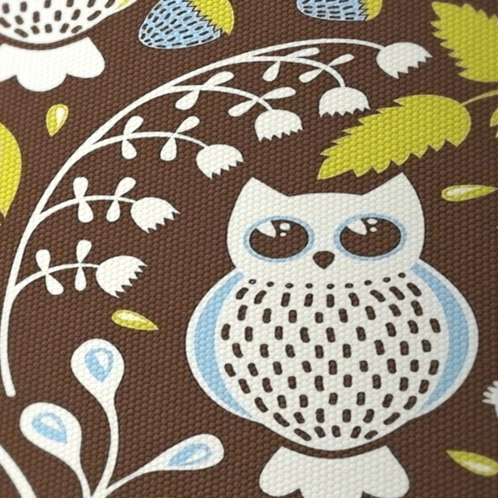 Charming Owl and Leaf Pattern lampshade