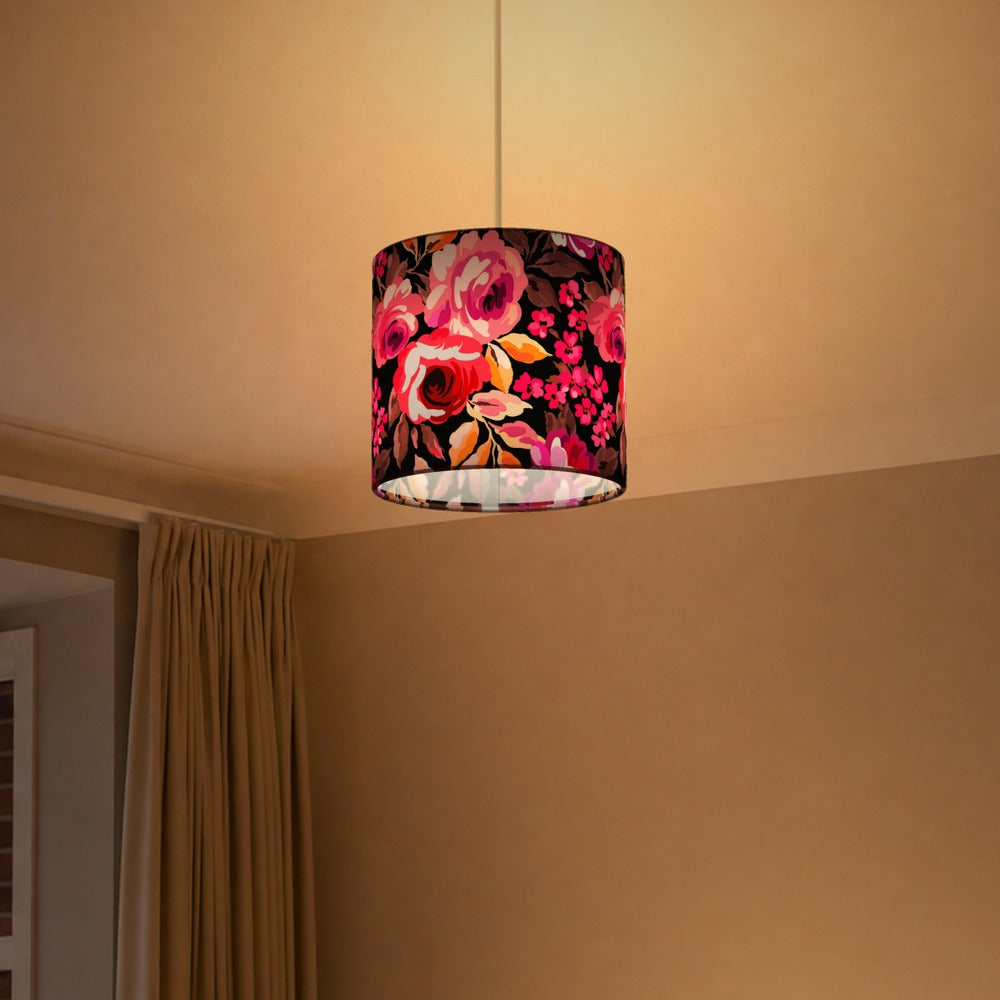 Red Floral Pattern lampshade