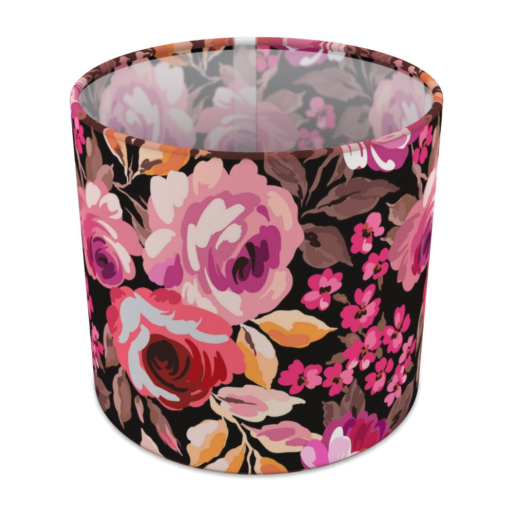 Red Floral Pattern lampshade - 20cm Table