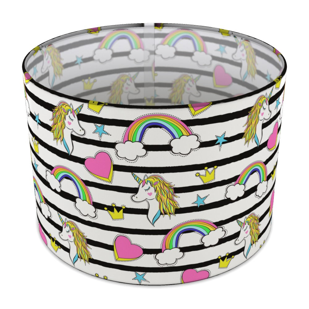 Unicorn Rainbow Hearts lampshade - 30cm Table