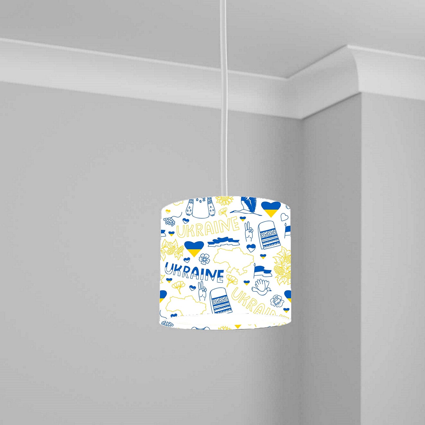 Vibrant eastern european theme Inspired Pattern Ceiling Lampshade Lightshade for Room - 20cm x 18.5cm