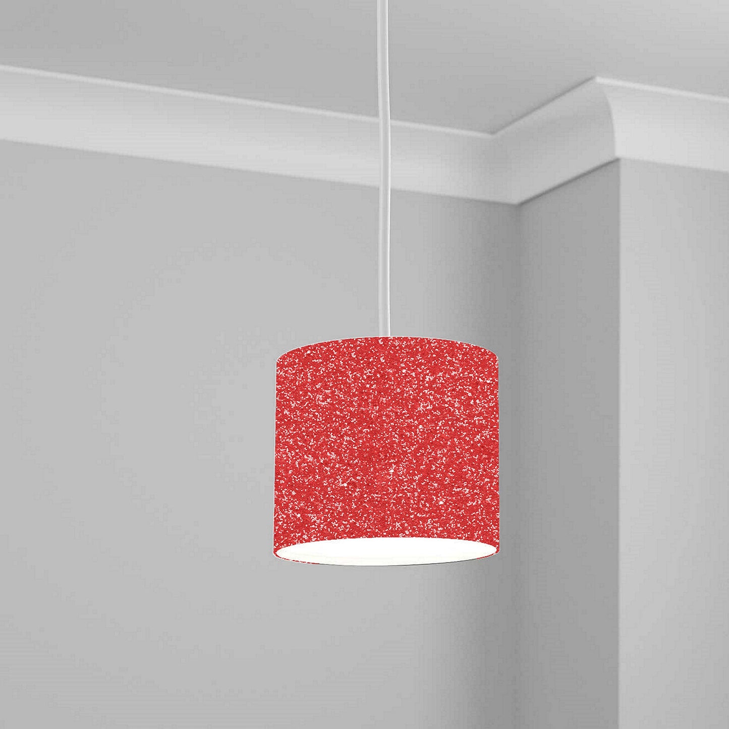 Red Speckled Pattern Ceiling Lampshade Lightshade for Room - 20cm x 18.5cm
