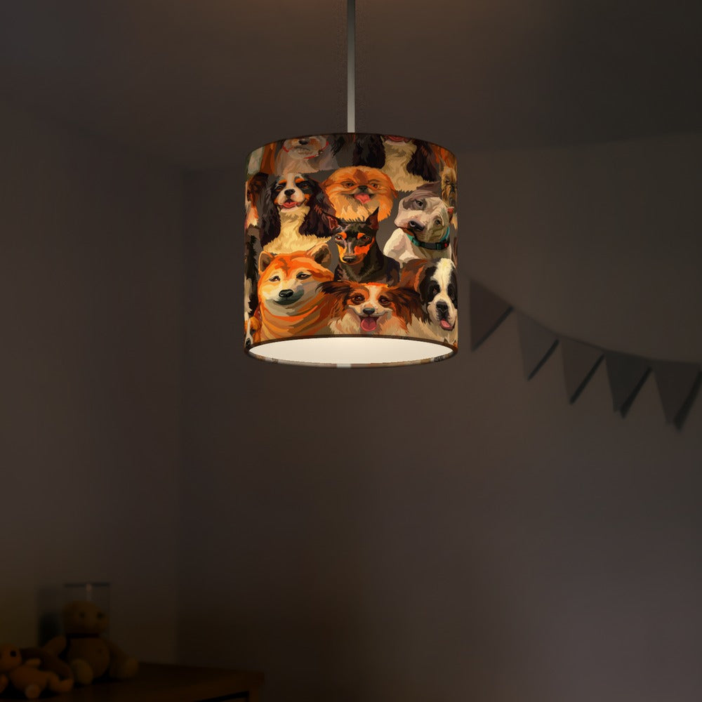 Adorable Dog Portraits lampshade