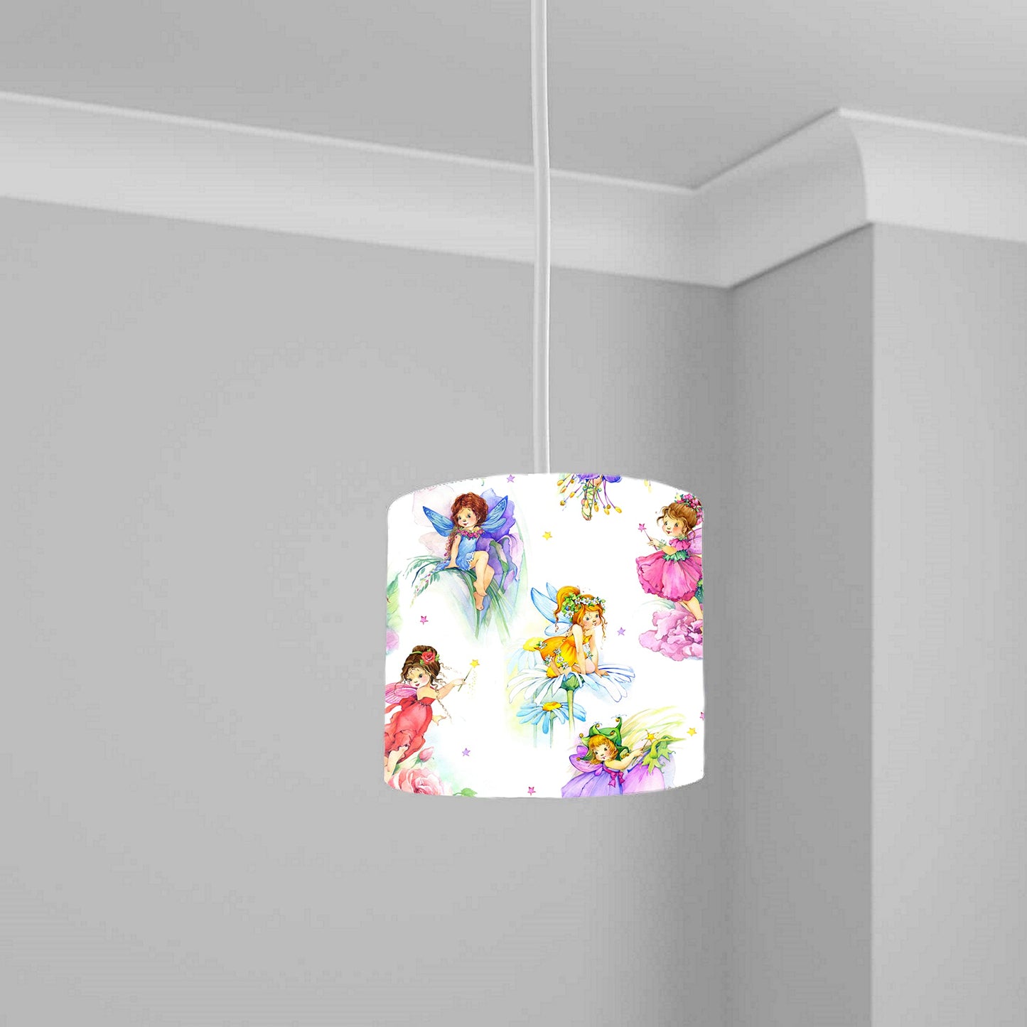 Silhouette Fairys Kids Bedroom lampshade Light Shade 20CM X 18.5CM