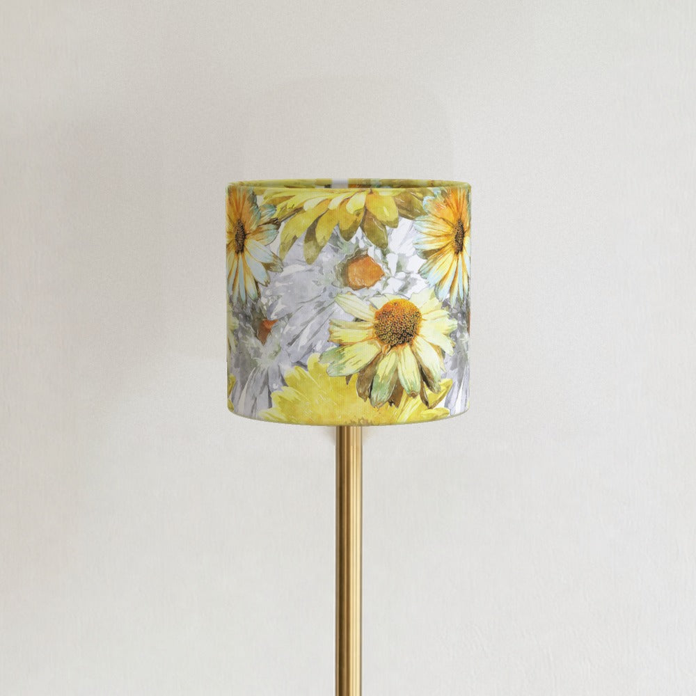 Yellow Floral Watercolor lampshade