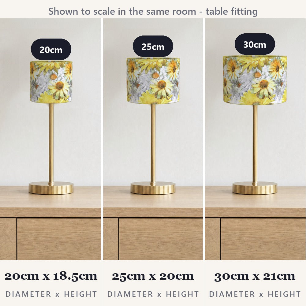 Yellow Floral Watercolor lampshade