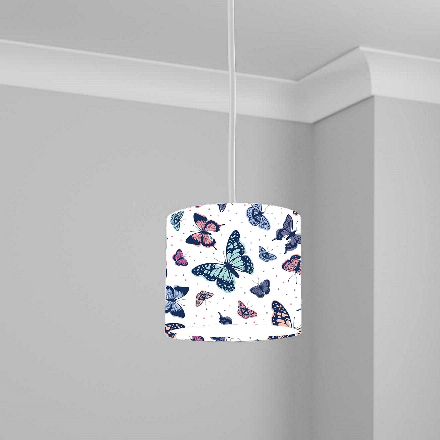 Colorful Butterfly Pattern Ceiling Lampshade Lightshade for Nursery 1 2-20cm x 18.5cm