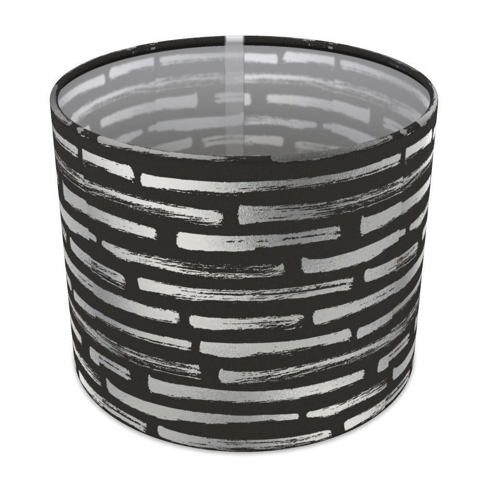 Silver Stone Effect Pattern lampshade - 25cm Table