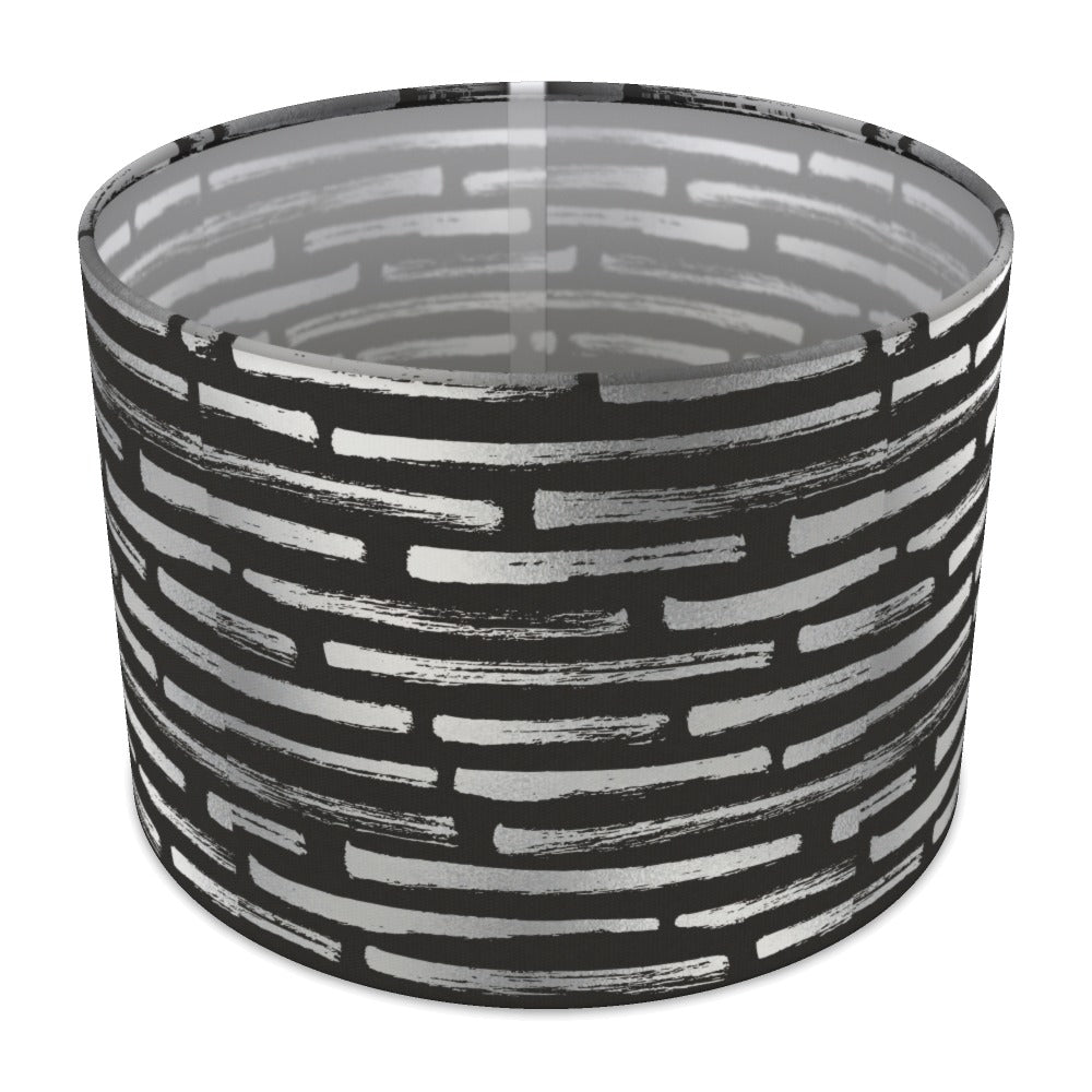Silver Stone Effect Pattern lampshade - 30cm Table