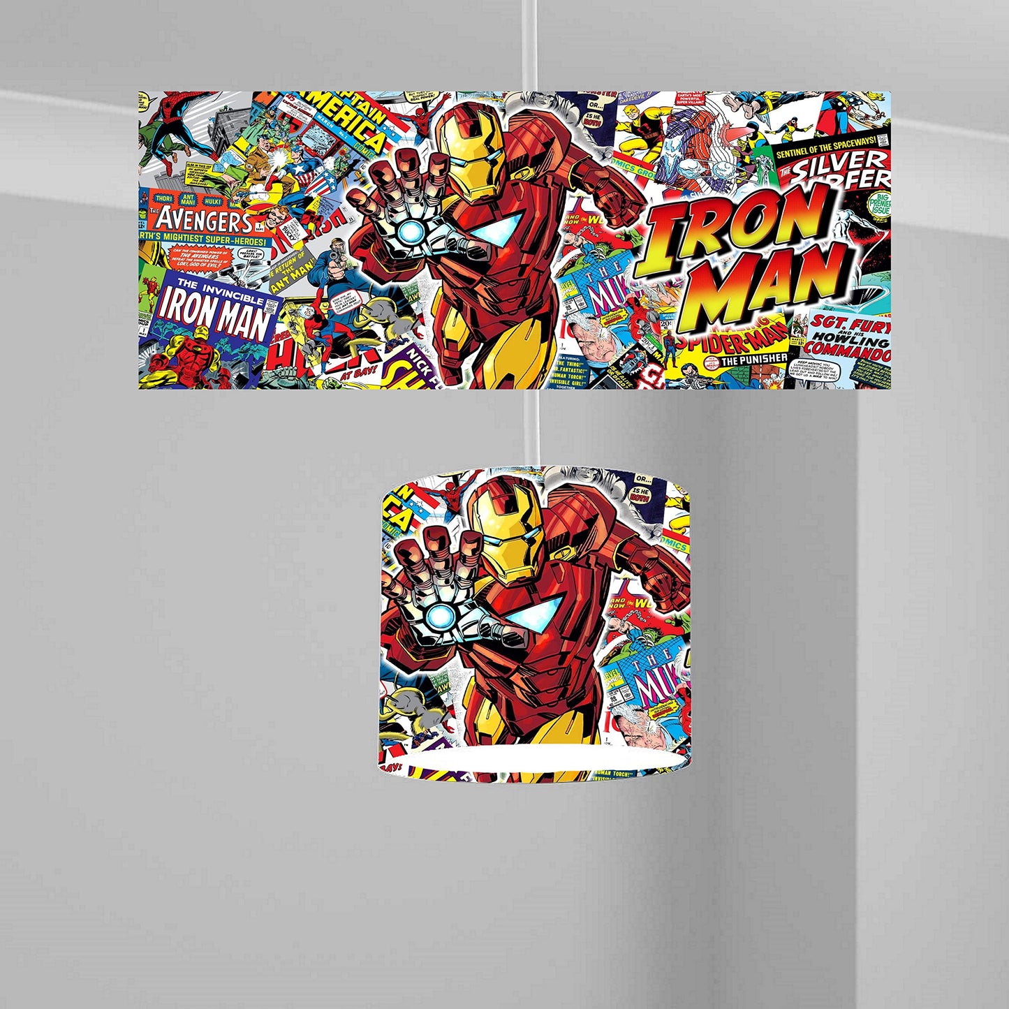 Comic Design Ceiling Lampshade Lightshade for Kids Room - 20cm x 18.5cm