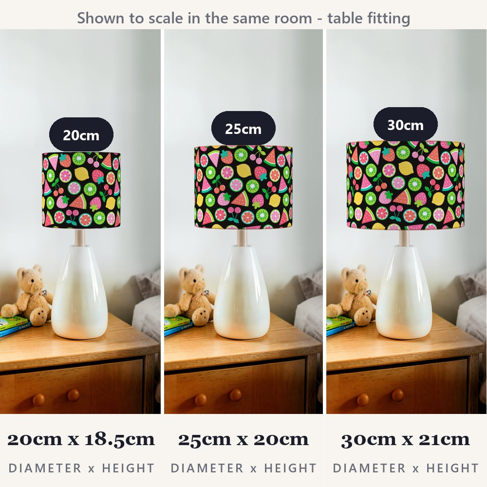 Vibrant Fruit Pattern lampshade