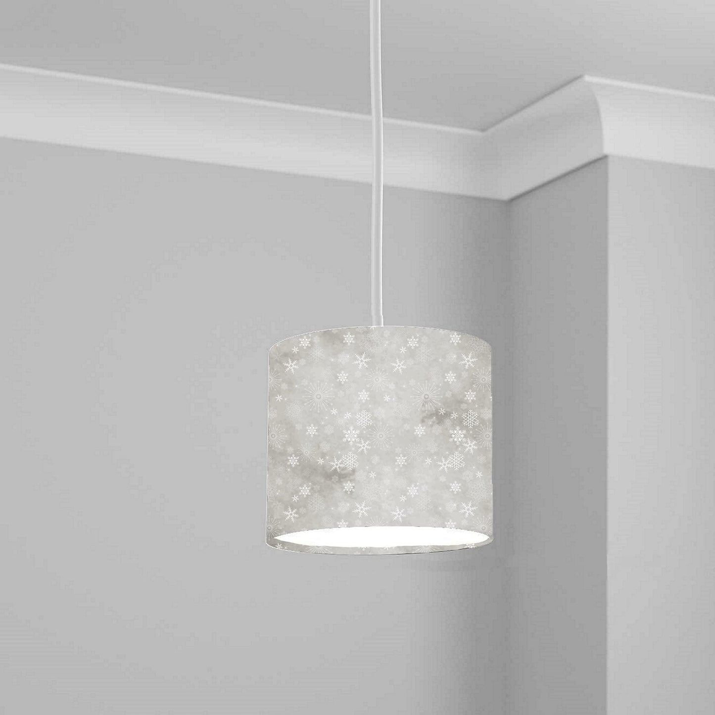 Festive Snowflake Pattern Ceiling Lampshade Lightshade for Room - 20cm x 18.5cm