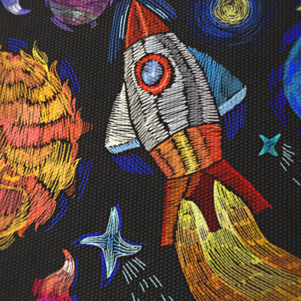 Colorful Space Rocket and Planets lampshade