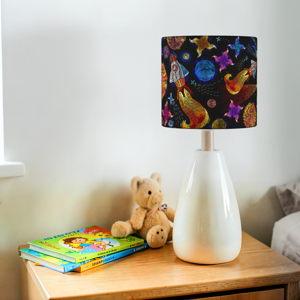 Colorful Space Rocket and Planets lampshade