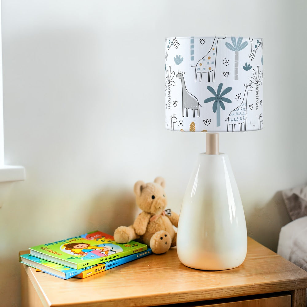 Whimsical Giraffe and Tree Pattern lampshade