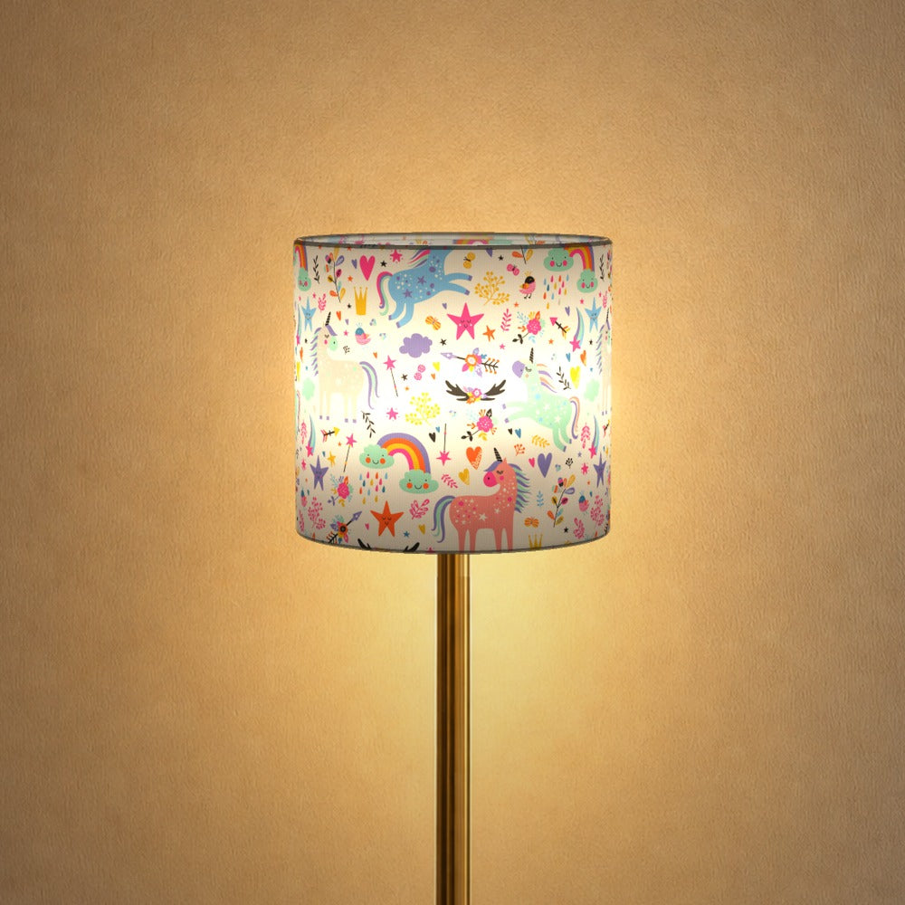 Magical Unicorn Pink Blue lampshade