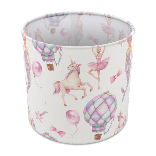 Pink Unicorn and Hot Air Balloon lampshade - 20cm Table