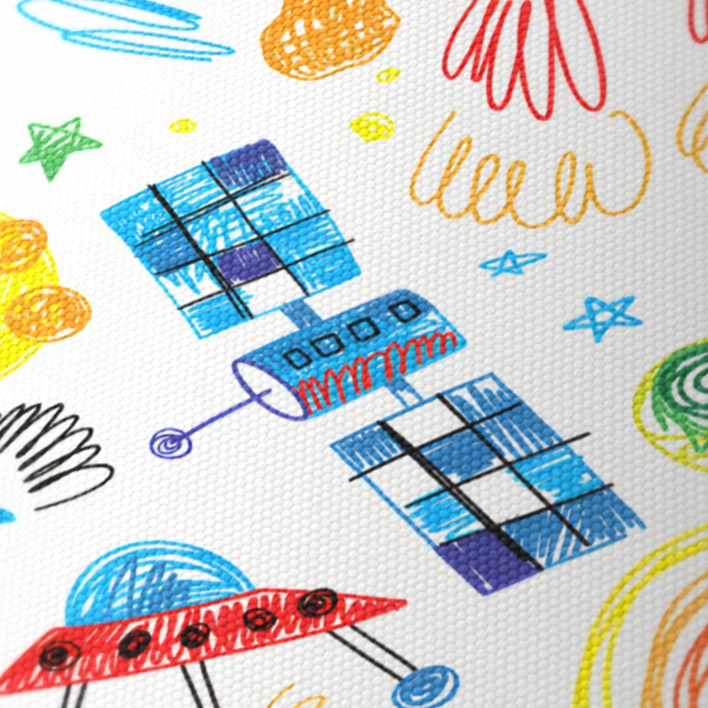 Colorful Space Rocket Drawing lampshade