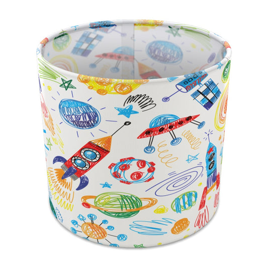 Colorful Space Rocket Drawing lampshade - 20cm Table