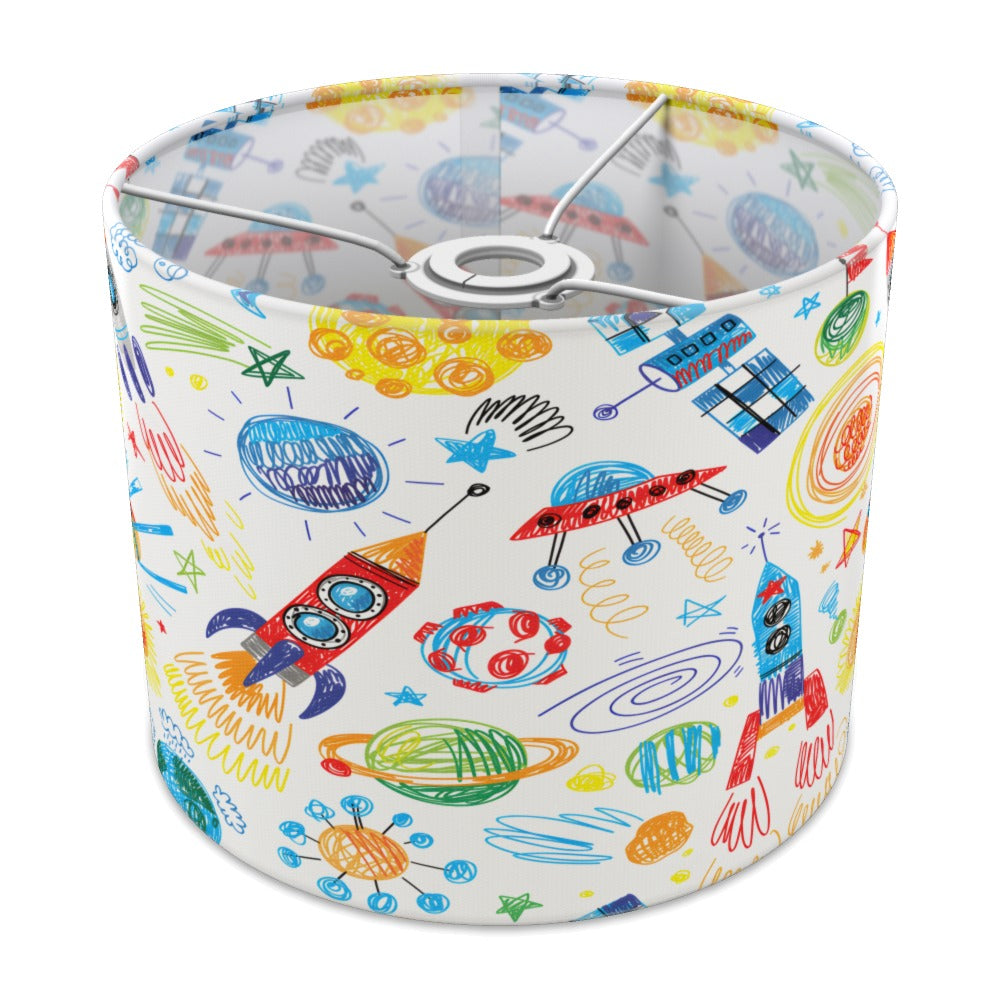 Colorful Space Rocket Drawing lampshade - 25cm Ceiling