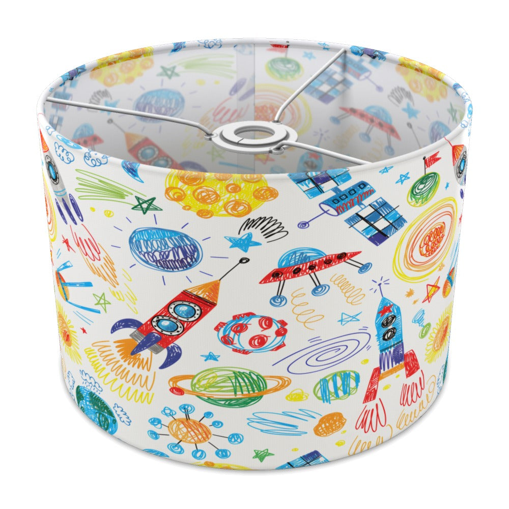 Colorful Space Rocket Drawing lampshade - 30cm Ceiling